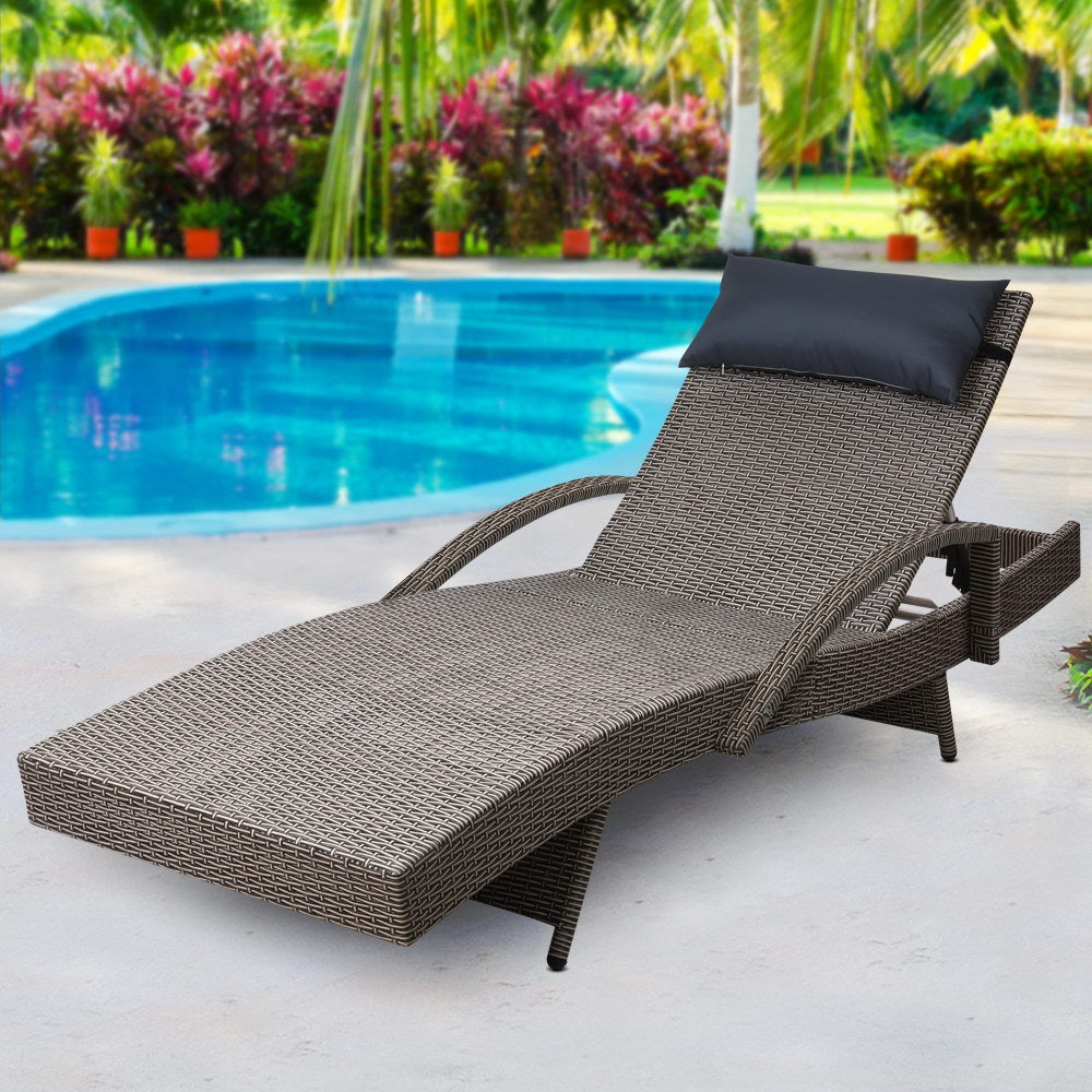 Gardeon Outdoor Sun Lounge Furniture Day Bed Wicker Pillow Sofa Set - Delldesign Living - Furniture > Outdoor - free-shipping