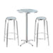 Gardeon Outdoor Bistro Set Bar Table Stools Adjustable Aluminium Cafe 3PC Round - Delldesign Living - Furniture > Outdoor - free-shipping