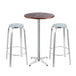 Gardeon Outdoor Bistro Set Bar Table Stools Adjustable Aluminium Cafe 3PC Wood - Delldesign Living - Furniture > Outdoor - free-shipping