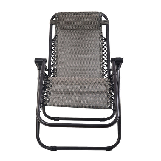 Gardeon Outdoor Portable Recliner - Grey - Delldesign Living - Furniture > Outdoor - free-shipping