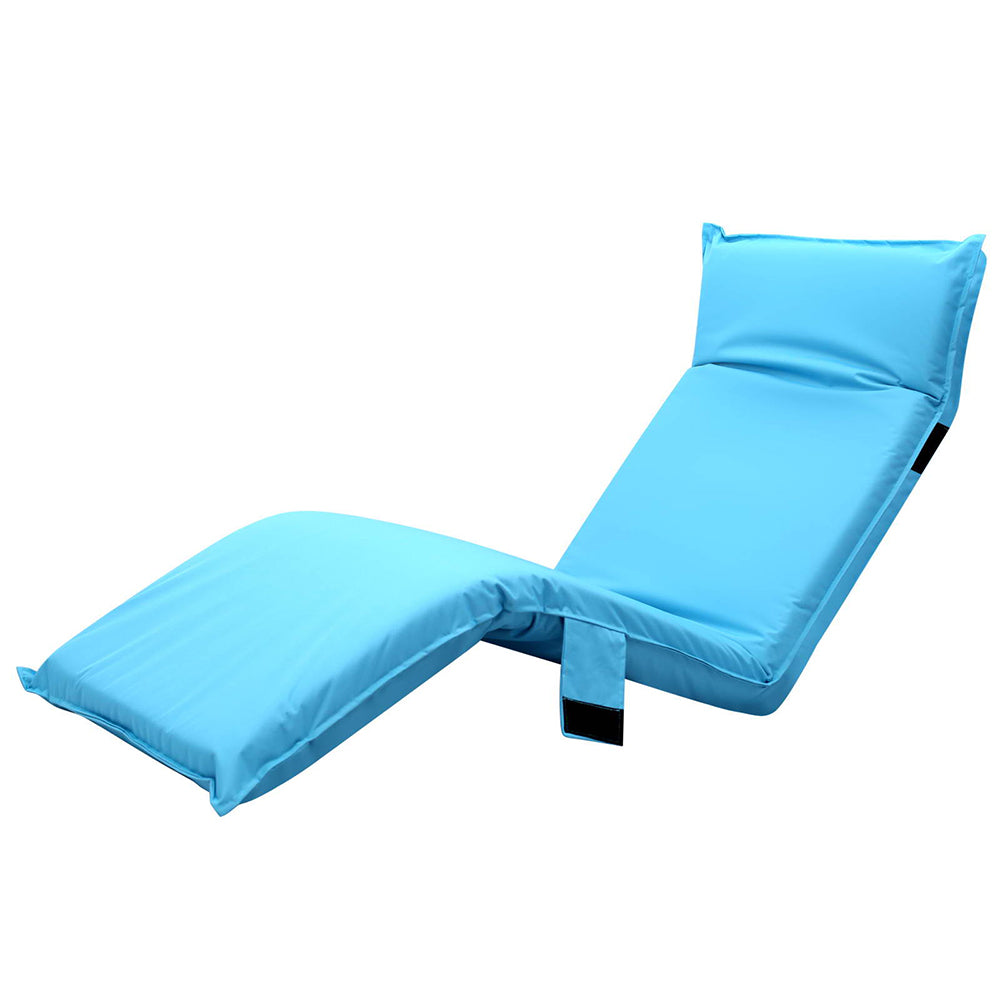 Artiss Adjustable Beach Sun Pool Lounger - Blue - Delldesign Living - Furniture > Outdoor - free-shipping