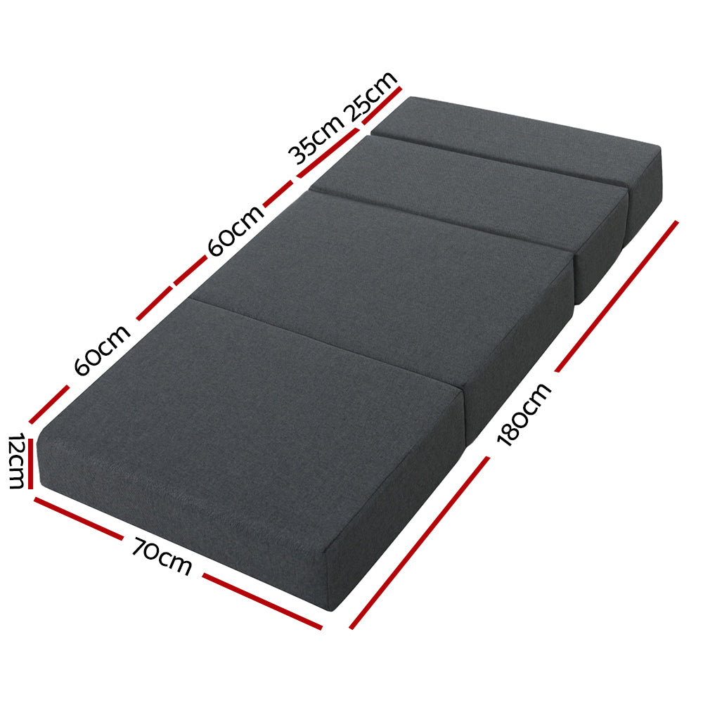 Giselle Bedding Folding Mattress Foldable Portable Bed Floor Mat Camping Pad - Delldesign Living - Furniture > Mattresses - free-shipping