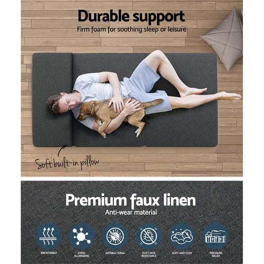 Giselle Bedding Folding Mattress Foldable Portable Bed Floor Mat Camping Pad - Delldesign Living - Furniture > Mattresses - free-shipping