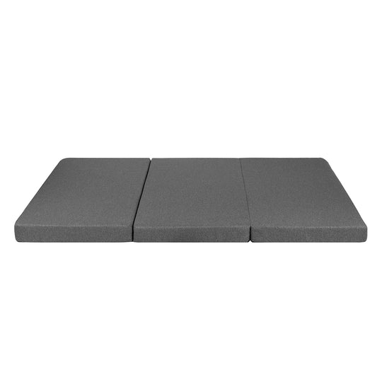 Giselle Bedding Double Size Folding Foam Mattress Portable Bed Mat Dark Grey - Delldesign Living - Furniture > Mattresses - free-shipping