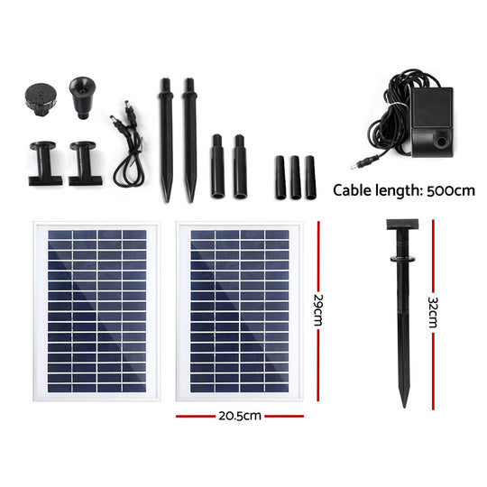 Gardeon Solar Pond Pump Water Fountain Filter Kit Outdoor Submersible Panel - Delldesign Living - Home & Garden > Fountains - 