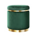 Artiss Ottoman Round Velvet Foot Stool Foot Rest Pouffe Padded Seat Pouf Green - Delldesign Living - Furniture > Living Room - free-shipping