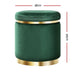 Artiss Ottoman Round Velvet Foot Stool Foot Rest Pouffe Padded Seat Pouf Green - Delldesign Living - Furniture > Living Room - free-shipping