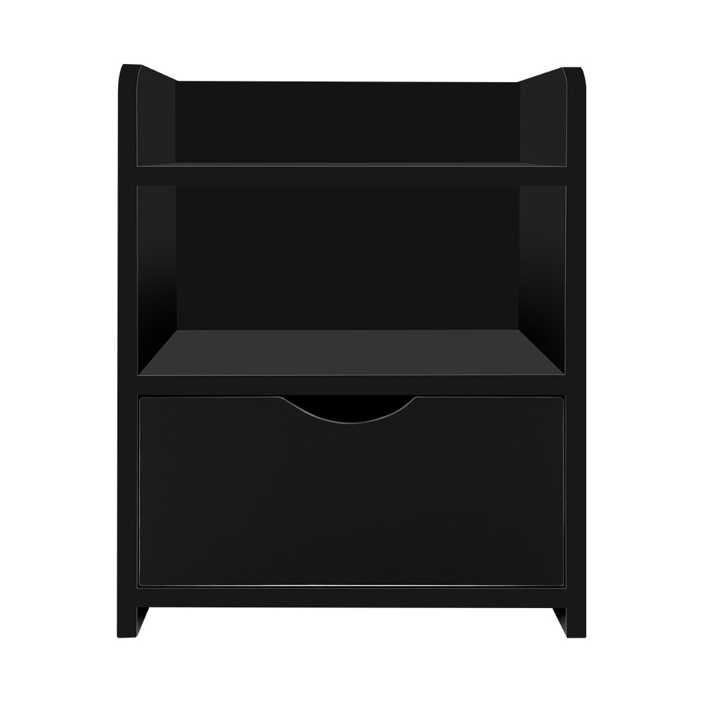 Artiss Bedside Table Drawer - Black - Delldesign Living - Furniture > Bedroom - free-shipping