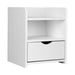 Artiss Bedside Table Drawer - White - Delldesign Living - Furniture > Bedroom - free-shipping, hamptons