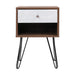 Artiss Bedside Table with Drawer - Grey & Walnut - Delldesign Living - Furniture > Bedroom - free-shipping