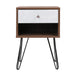 Artiss Bedside Table with Drawer - Grey & Walnut - Delldesign Living - Furniture > Bedroom - free-shipping