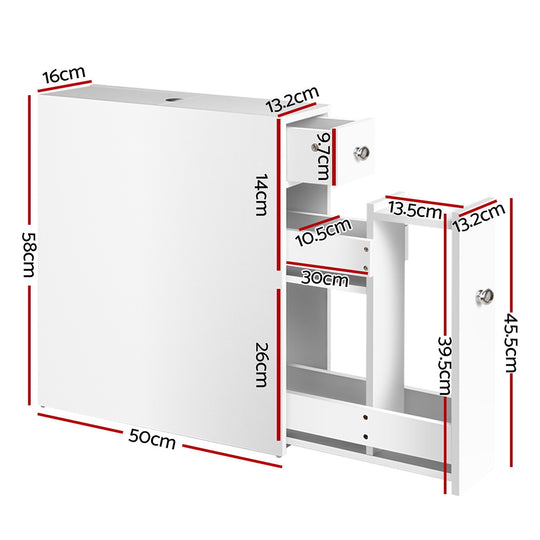 Bathroom Storage Cabinet White - Delldesign Living - Furniture > Bathroom - free-shipping