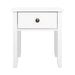 Bedside Tables Drawer Side Table Nightstand White Storage Cabinet White Lamp - Delldesign Living - Furniture > Bedroom - free-shipping, hamptons