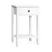 Bedside Tables Drawer Side Table Nightstand White Storage Cabinet White Shelf - Delldesign Living - Furniture > Bedroom - free-shipping, hamptons