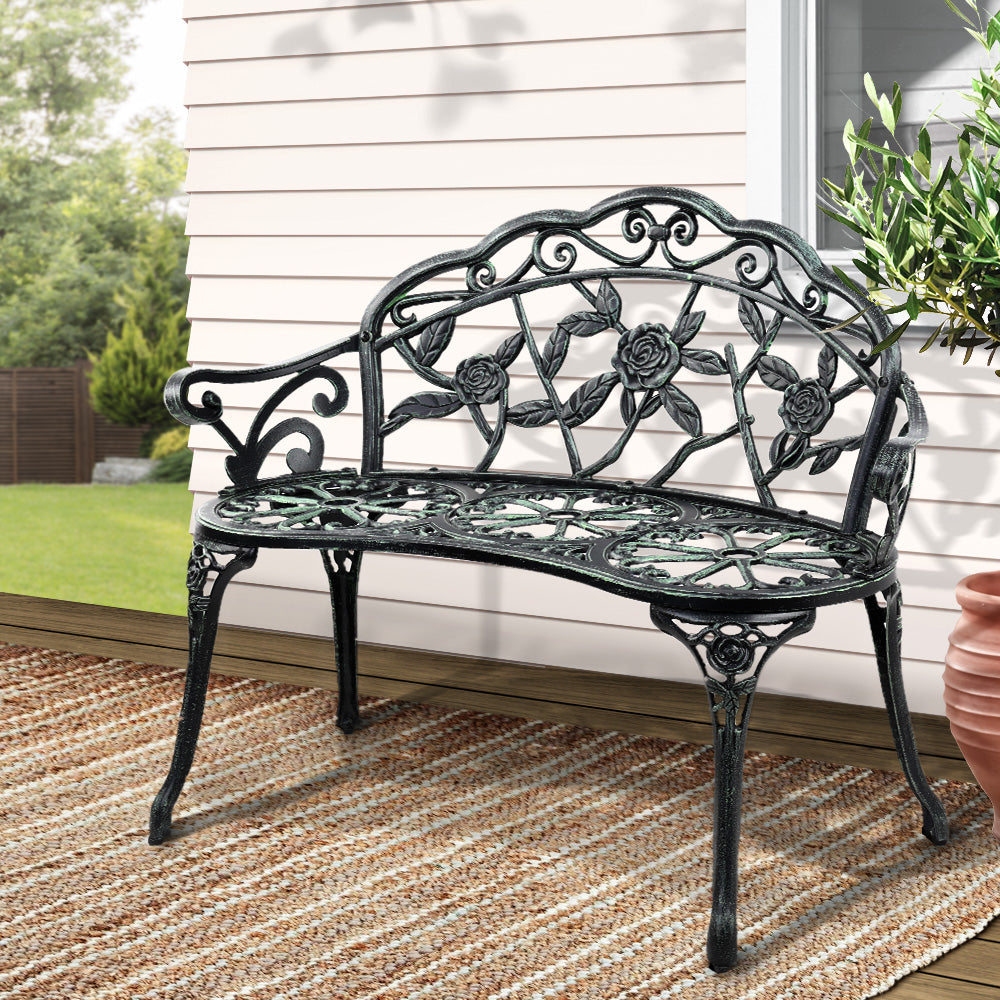 Gardeon Victorian Garden Bench - Green - Delldesign Living - Furniture > Outdoor - free-shipping