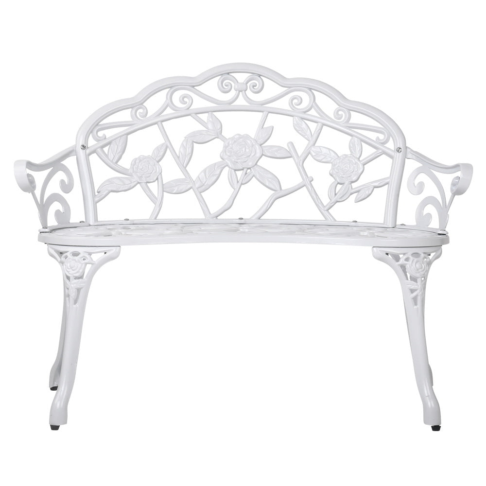 Gardeon Victorian Garden Bench White - Delldesign Living - Furniture > Outdoor - free-shipping