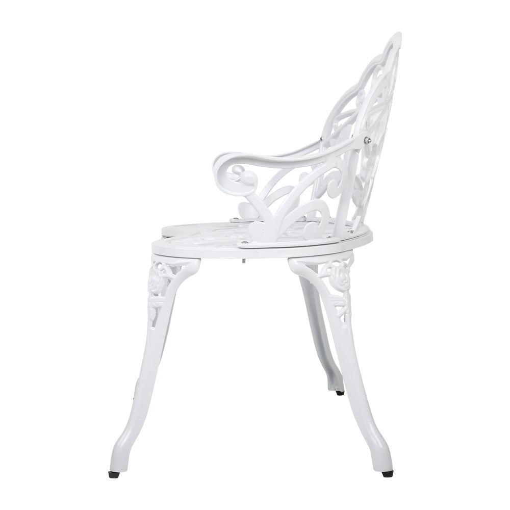 Gardeon Victorian Garden Bench White - Delldesign Living - Furniture > Outdoor - free-shipping