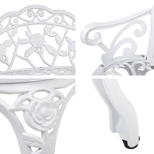 Gardeon Victorian Garden Bench White - Delldesign Living - Furniture > Outdoor - free-shipping