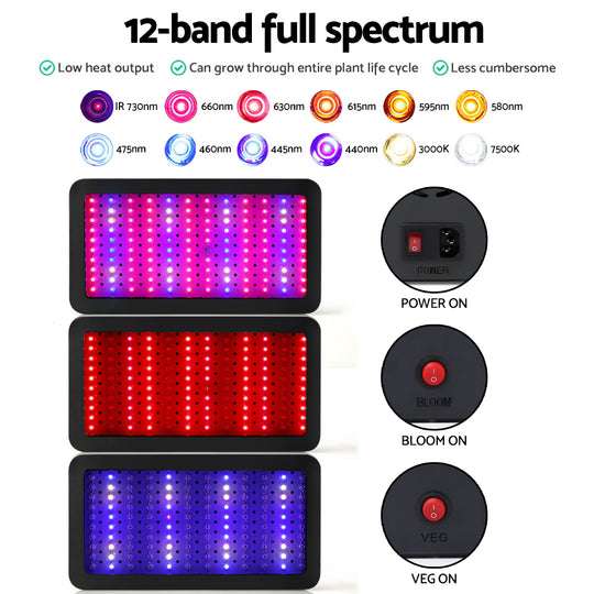 Greenfingers 1200W LED Grow Light Full Spectrum - Delldesign Living - Home & Garden > Lighting - free-shipping