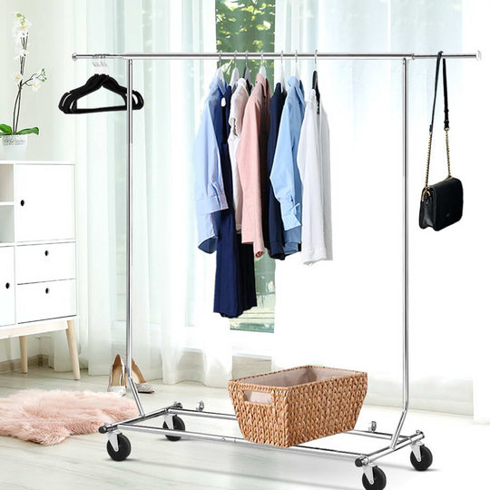 Artiss Clothes Coat Rack Stand Portable Garment Hanging Rail Airer Adjustable - Delldesign Living - Furniture > Bedroom - free-shipping