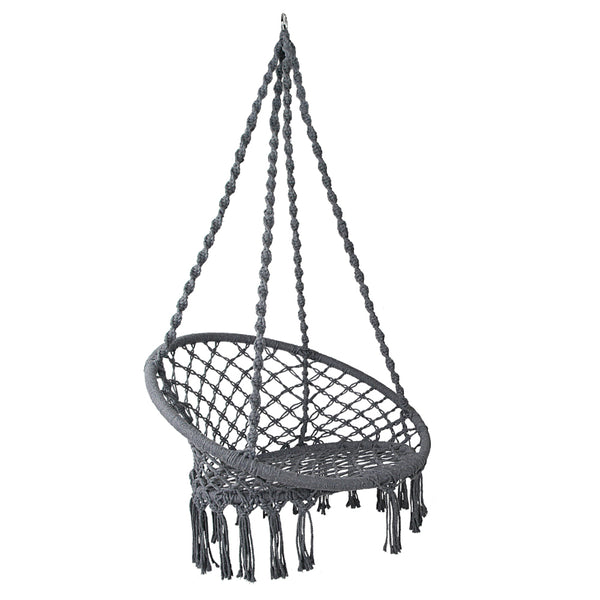 Gardeon Hammock Swing Chair - Grey - Delldesign Living - Home & Garden > Hammocks - free-shipping