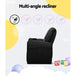 Keezi Kids Recliner Chair Black PU Leather Sofa Lounge Couch Children Armchair - Delldesign Living - Baby & Kids > Kid's Furniture - free-shipping