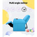 Keezi Kids Recliner Chair Blue PU Leather Sofa Lounge Couch Children Armchair - Delldesign Living - Baby & Kids > Kid's Furniture - free-shipping