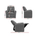 Keezi Kids Recliner Chair Grey Linen Soft Sofa Lounge Couch Children Armchair - Delldesign Living - Baby & Kids > Kid's Furniture - free-shipping