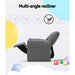 Keezi Kids Recliner Chair Grey Linen Soft Sofa Lounge Couch Children Armchair - Delldesign Living - Baby & Kids > Kid's Furniture - free-shipping