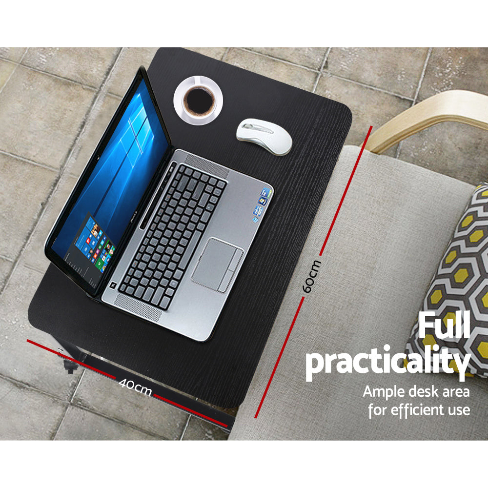 Artiss Laptop Table Desk Portable - Black - Delldesign Living - Furniture > Office - free-shipping