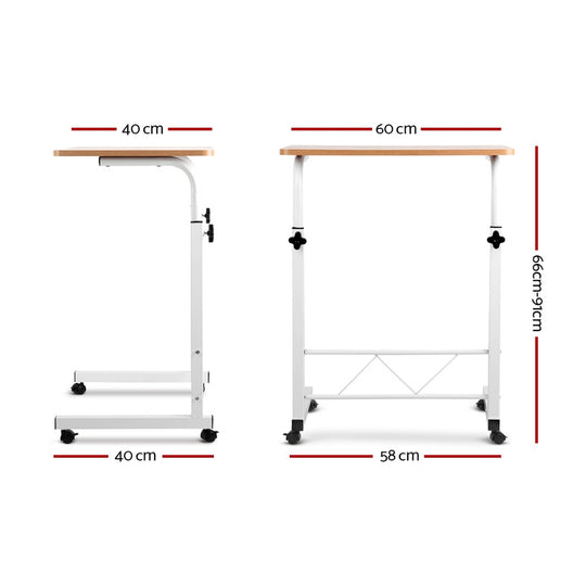 Artiss Laptop Table Desk Portable - Light Wood - Delldesign Living - Furniture > Office - free-shipping