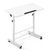 Portable Mobile Laptop Desk Notebook Computer Height Adjustable Table Sit Stand Study Office Work White - Delldesign Living - Furniture > Office - free-shipping