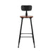 Set of 2 Artiss Bar Stools Pinewood Metal - Black and Wood - Delldesign Living - Furniture > Bar Stools & Chairs - free-shipping