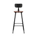 Set of 2 Artiss Bar Stools Pinewood Metal - Black and Wood - Delldesign Living - Furniture > Bar Stools & Chairs - free-shipping