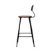 Set of 2 Artiss Bar Stools Pinewood Metal - Black and Wood - Delldesign Living - Furniture > Bar Stools & Chairs - free-shipping