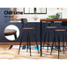 Set of 2 Artiss Bar Stools Pinewood Metal - Black and Wood - Delldesign Living - Furniture > Bar Stools & Chairs - free-shipping