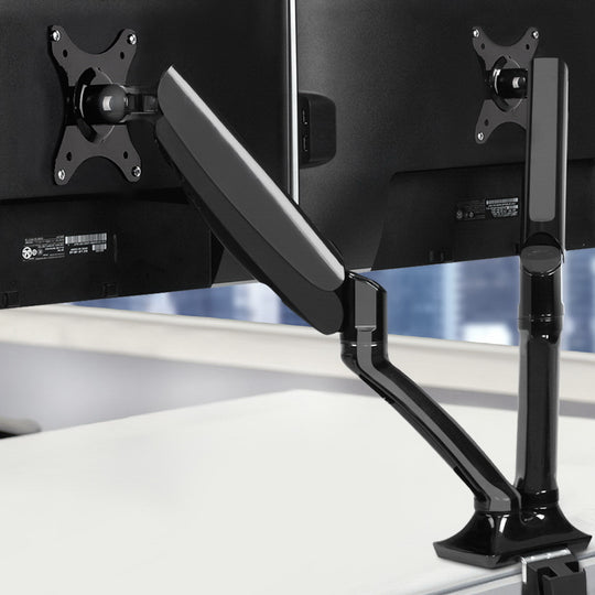 Artiss Monitor Arm Mount Dual Gas Black - Delldesign Living - Furniture > Office - free-shipping