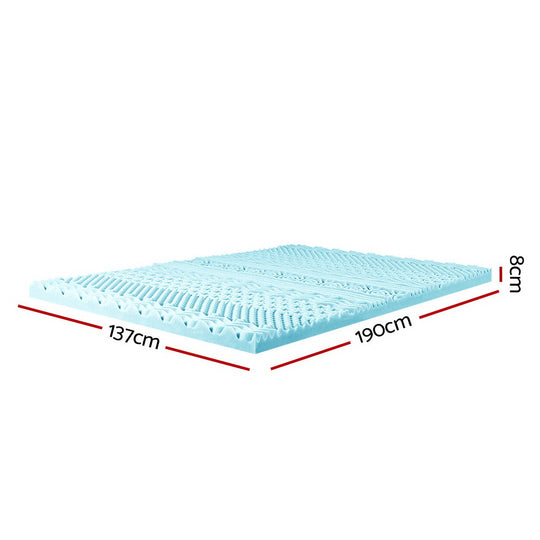 Giselle Bedding 11-zone Memory Foam Mattress Topper 8cm - Double - Delldesign Living - Home & Garden > Bedding - free-shipping