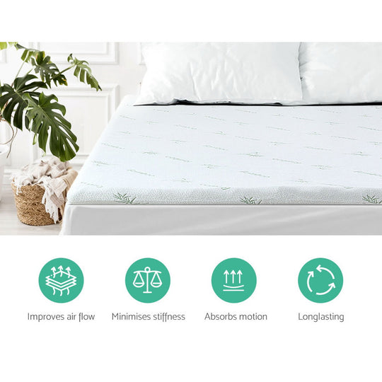 Giselle Bedding 11-zone Memory Foam Mattress Topper 8cm - Double - Delldesign Living - Home & Garden > Bedding - free-shipping