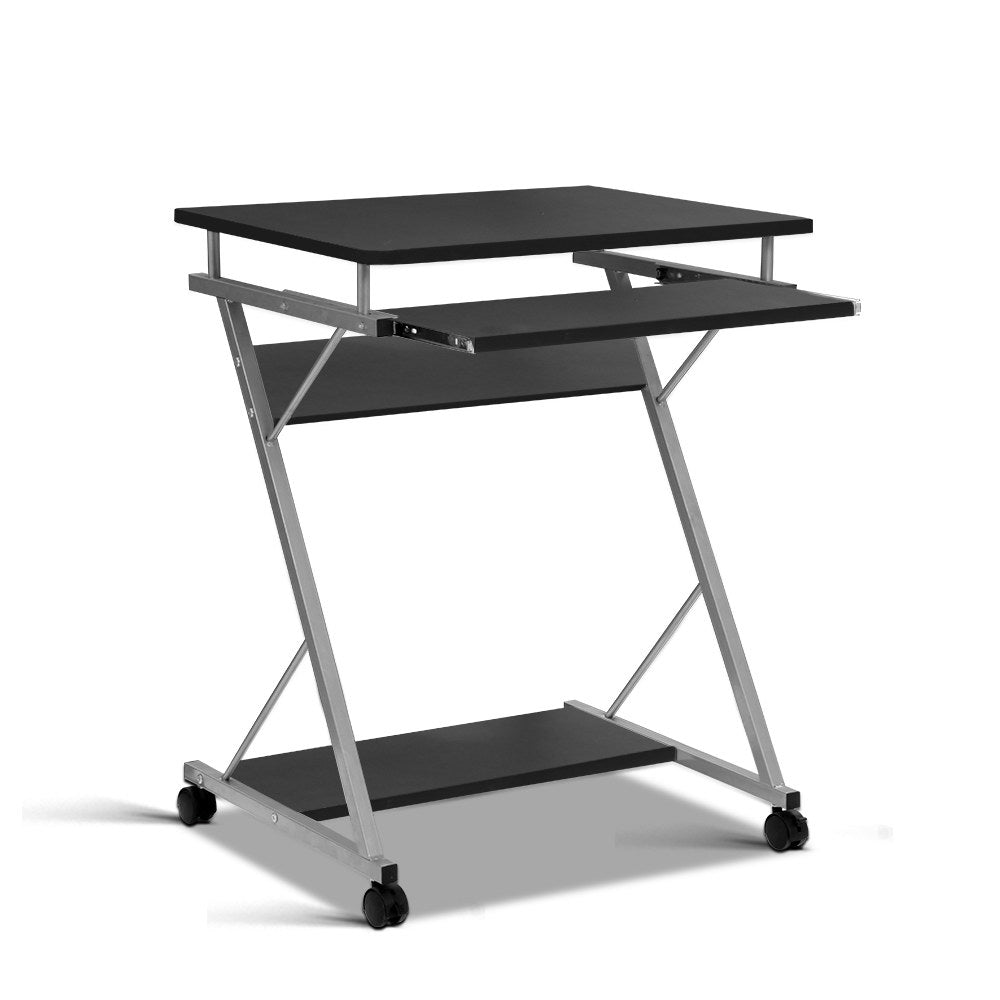 Artiss Metal Pull Out Table Desk - Black - Delldesign Living - Furniture > Office - free-shipping