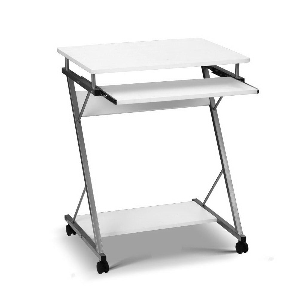 Artiss Metal Pull Out Table Desk - White - Delldesign Living - Furniture > Office - free-shipping, hamptons