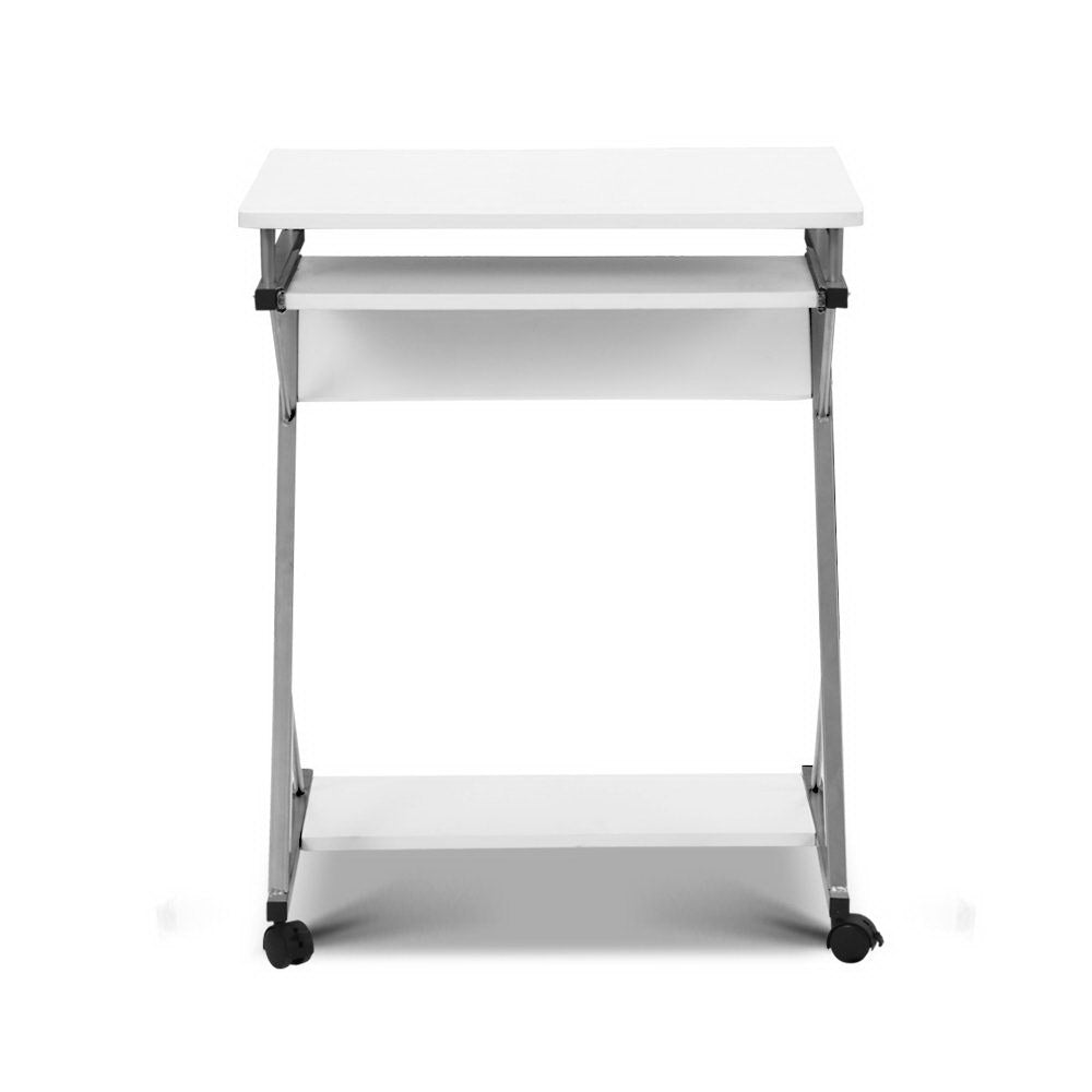 Artiss Metal Pull Out Table Desk - White - Delldesign Living - Furniture > Office - free-shipping, hamptons