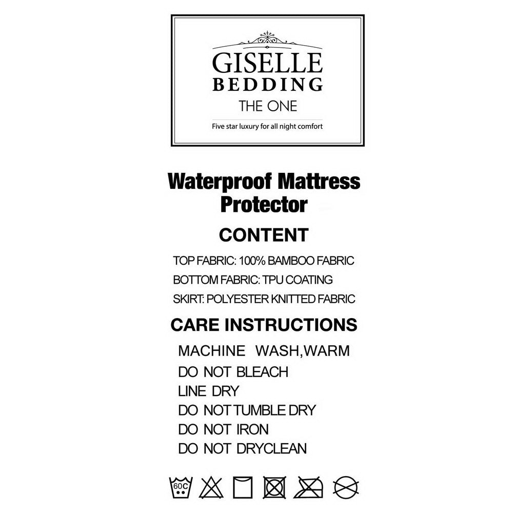 Giselle Bedding Giselle Bedding Bamboo Mattress Protector King - Delldesign Living - Home & Garden > Bedding - free-shipping