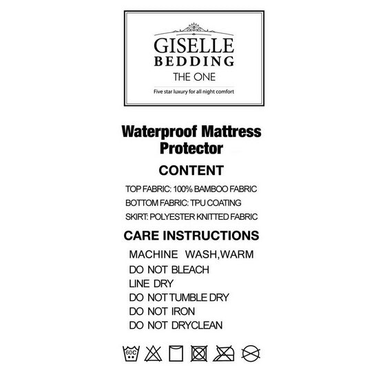 Giselle Bedding Giselle Bedding Bamboo Mattress Protector King - Delldesign Living - Home & Garden > Bedding - free-shipping