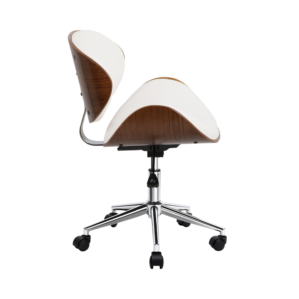 Artiss Leather Office Chair White - Delldesign Living - Furniture > Office - free-shipping, hamptons