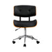 Artiss Wooden Office Chair Black Leather - Delldesign Living - Furniture > Office - free-shipping