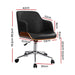 Artiss Wooden Office Chair Computer PU Leather Desk Chairs Executive Black Wood - Delldesign Living - Furniture > Office - free-shipping