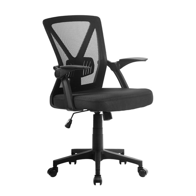 Artiss Gaming Office Chair Mesh Computer Chairs Swivel Executive Mid Back Black - Delldesign Living - Furniture > Office - free-shipping