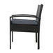 Gardeon Outdoor Furniture Bistro Wicker Chair Black - Delldesign Living - Furniture > Outdoor - free-shipping