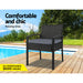 Gardeon Outdoor Furniture Bistro Wicker Chair Black - Delldesign Living - Furniture > Outdoor - free-shipping